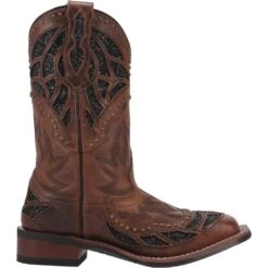 Laredo Ladies Eternity Brown Glitter & Studded Square Toe Boots 5866 -Western Cowboy Equipment 01 5866 BN97 big eedf2de1 f1e7 49e1 9999 f766378dbbc1