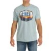 Cinch Men's Turquoise Short Sleeve Desert Graphic T-Shirt MTT1690496 -Western Cowboy Equipment 0496