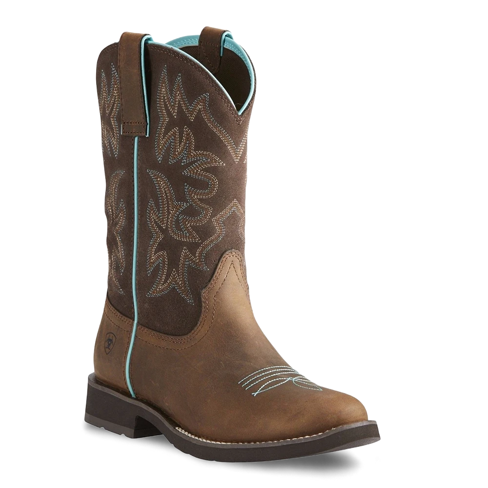 Ariat Ladies Delilah Round Toe Distressed Brown Boots 10021457 3 Ariat Ladies Delilah Round Toe Distressed Brown Boots 10021457