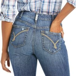 Ariat Ladies REAL Rebecca High Rise Boot Cut Jeans 10036098 -Western Cowboy Equipment 10036098 03