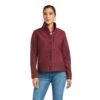 Ariat Ladies REAL Windsor Wine Embossed Concealed Carry Jacket 10037450 2 Ariat Ladies REAL Windsor Wine Embossed Concealed Carry Jacket 10037450 -Western Cowboy Equipment 10037450 front