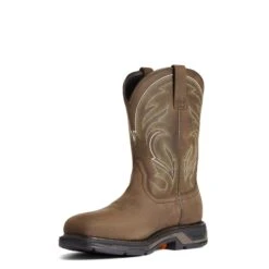 Ariat Men's WorkHog XT Cottonwood Brown Carbon Toe Work Boots 10038318 -Western Cowboy Equipment 10038318 medial