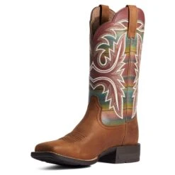 Ariat Ladies Lonestar Ridge Tan & Old Muted Serape Boots 10038329 -Western Cowboy Equipment 10038329 1