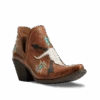 Ariat Ladies Encore Southwestern Cognac Snip Toe Booties 10040376 -Western Cowboy Equipment 10040376