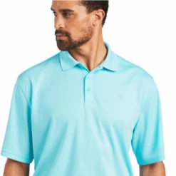 Ariat® Men's TEK Short Sleeve Blue Radiance Polo Shirt 10040651 -Western Cowboy Equipment 10040651D