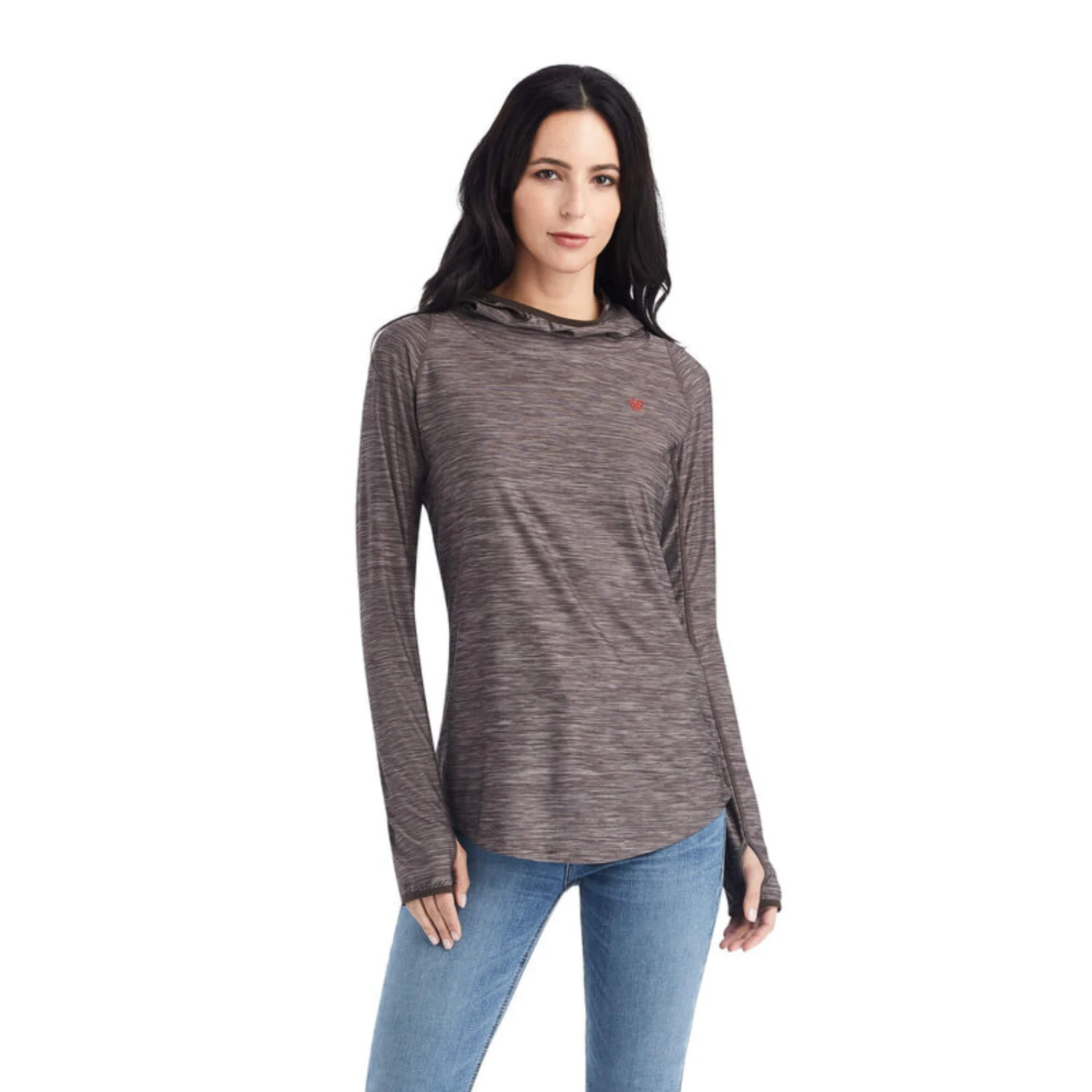 Ariat® Ladies Laguna Brazil Nut Hooded Shirt 10041239 3 Ariat® Ladies Laguna Brazil Nut Hooded Shirt 10041239