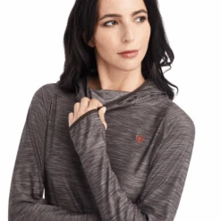 Ariat® Ladies Laguna Brazil Nut Hooded Shirt 10041239 8 Ariat® Ladies Laguna Brazil Nut Hooded Shirt 10041239 -Western Cowboy Equipment 10041239b