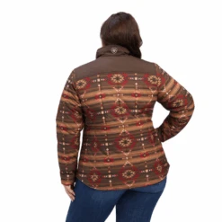 Ariat® Ladies R.E.A.L.™ Aztec Printed Brown Jacket 10041582 -Western Cowboy Equipment 10041582d