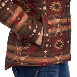 Ariat® Ladies R.E.A.L.™ Aztec Printed Brown Jacket 10041582 -Western Cowboy Equipment 10041582e