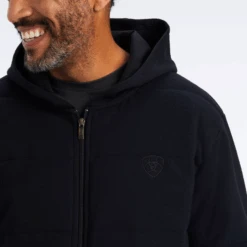 Ariat® Men's Zephyr Hybrid Black Full Zip Jacket 10041813 -Western Cowboy Equipment 10041813c