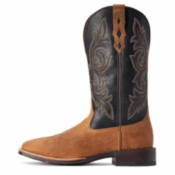 Ariat® Men's Drover Ultra Sorrel Crunch & Black Square Toe Boots 10042443 -Western Cowboy Equipment 10042443d