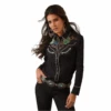 Ariat® Ladies Wynette Jeweled Black Button Down Shirt 10043689 1 Ariat® Ladies Wynette Jeweled Black Button Down Shirt 10043689 -Western Cowboy Equipment 10043689a