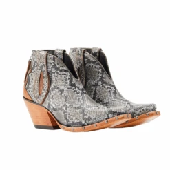 Ariat® Ladies Greeley Shades Of Grain & Natural Snake Booties 10044398 -Western Cowboy Equipment 10044398F