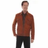 Scully® Men's Rugged Lamb Copper Suede Zip Front Jacket 1065-305 1 Scully® Men's Rugged Lamb Copper Suede Zip Front Jacket 1065-305 -Western Cowboy Equipment 1065 305