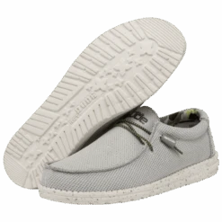 Hey Dude Men's Wally Sox Fog Shoes 110353080 -Western Cowboy Equipment 110353080 WALLY SOX FOG LEFT 3 1