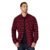 Wrangler® Men's Modern Red Flannel Snap Button Shirt 112318785 1 Wrangler® Men's Modern Red Flannel Snap Button Shirt 112318785 -Western Cowboy Equipment 112318785 BF01 SWFF PRD