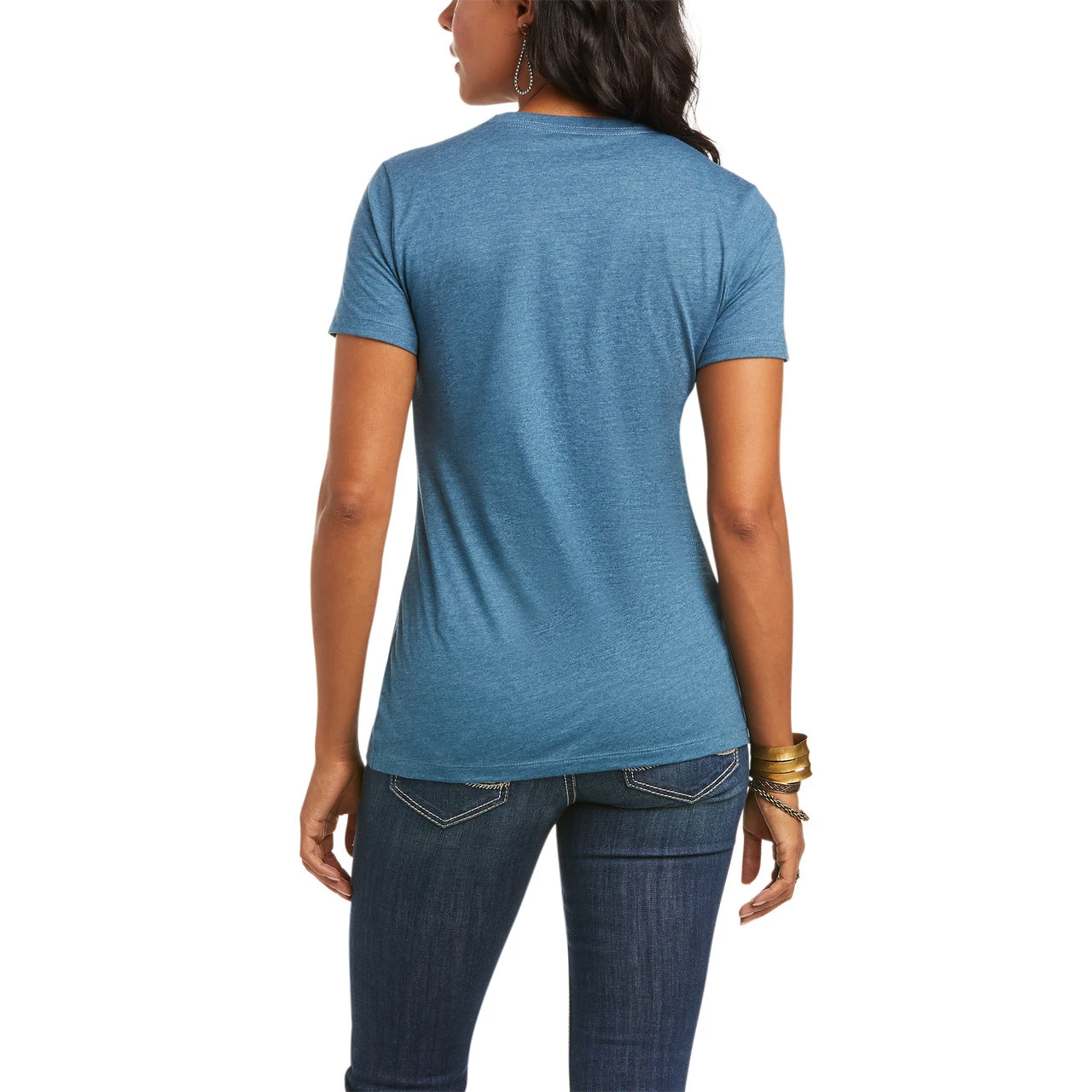 Ariat Ladies Country Vibes Steel Blue Heather Tee 10036636 4 Ariat Ladies Country Vibes Steel Blue Heather Tee 10036636 - Image 2