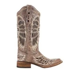 Corral Boots Corral Ladies Brown/Black Wing & Cross Sequence Square Toe Boots A1197 -Western Cowboy Equipment 12 3f764c7c 4390 44a8 a553 e2f63968d03e