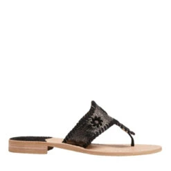 Jack Rogers Ladies Crackled Metallic Gunmetal Flat Sandals 142211JK02 9 Jack Rogers Ladies Crackled Metallic Gunmetal Flat Sandals 142211JK02 -Western Cowboy Equipment 142211JK02 1