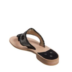 Jack Rogers Ladies Crackled Metallic Gunmetal Flat Sandals 142211JK02 10 Jack Rogers Ladies Crackled Metallic Gunmetal Flat Sandals 142211JK02 -Western Cowboy Equipment 142211JK02 3