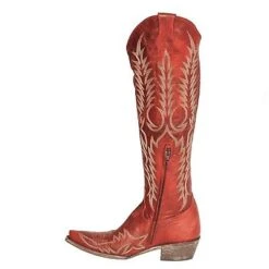 Old Gringo Ladies Mayra Red Embroidered Tall Snip Toe Boots L1213-1T4L -Western Cowboy Equipment 1 33421df7 72f7 45bb 9c00 695a8fa703a1