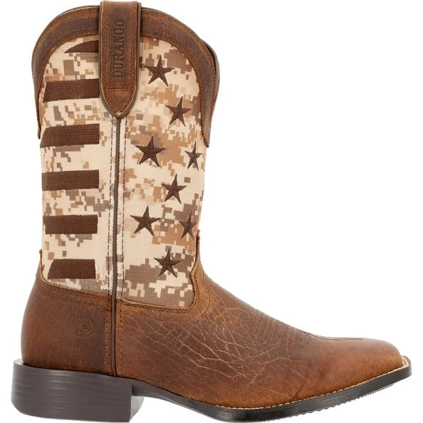 Durango Men's Brown Flag Pattern 11" Western Boots DDB0397 6 Durango Men's Brown Flag Pattern 11" Western Boots DDB0397 - Image 4