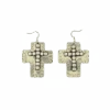 Blazin Roxx® Ladies Western Embossed Cross Silver Earrings 29049 -Western Cowboy Equipment 29049