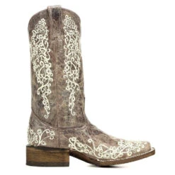 Corral Boots Corral Ladies Iconic Lisa Brown Crater Bone Embroidered Boots A2663 -Western Cowboy Equipment 3 min 4c3d2244 a97a 4d4c a5d9 ceddc2d821d5