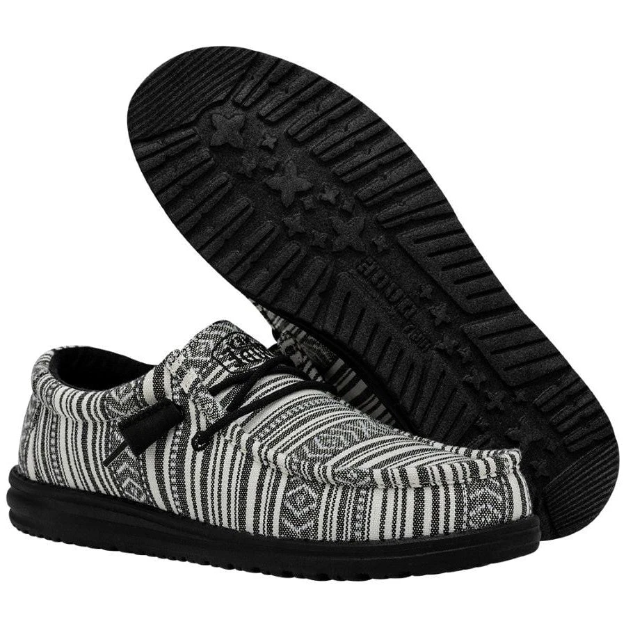 Hey Dude Men's Wally Serape Gravel Black Slip On Shoes 40017-0YB 5 Hey Dude Men's Wally Serape Gravel Black Slip On Shoes 40017-0YB - Image 3