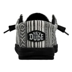 Hey Dude Men's Wally Serape Gravel Black Slip On Shoes 40017-0YB 11 Hey Dude Men's Wally Serape Gravel Black Slip On Shoes 40017-0YB -Western Cowboy Equipment 40017 0YB WALLY SERAPE BLACK GRAVEL LEFT 5