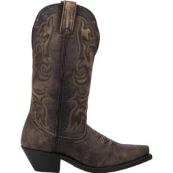 Laredo Ladies Access Black/Tan Goat Wide Calf Western Boot 51079 -Western Cowboy Equipment 51079 2