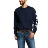 Ariat® Men's FR Pocketed Logo Navy Long Sleeve T-Shirt 10023950 2 Ariat® Men's FR Pocketed Logo Navy Long Sleeve T-Shirt 10023950 -Western Cowboy Equipment 57 198d7ebe f1e9 459b b4fd a705848dec76