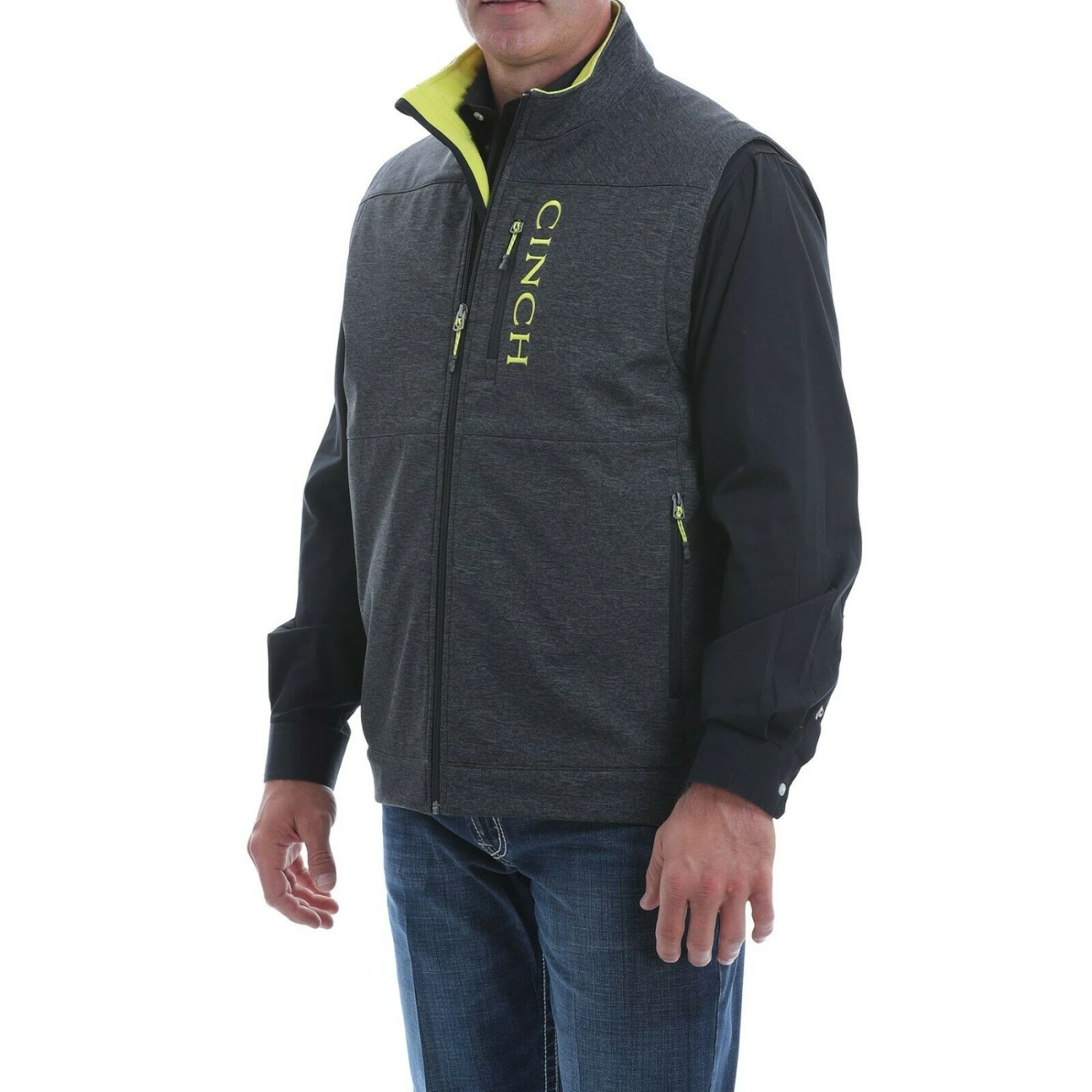Cinch Men's Concealed Carry Charcoal Grey Bonded Vest MWV1541001 4 Cinch Men's Concealed Carry Charcoal Grey Bonded Vest MWV1541001 - Image 2