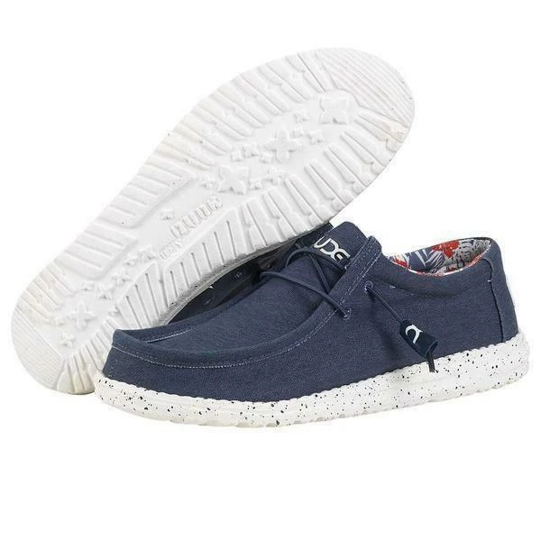 Hey Dude Men's Wally Stretch Blue Shoes 110382600 5 Hey Dude Men's Wally Stretch Blue Shoes 110382600 - Image 3