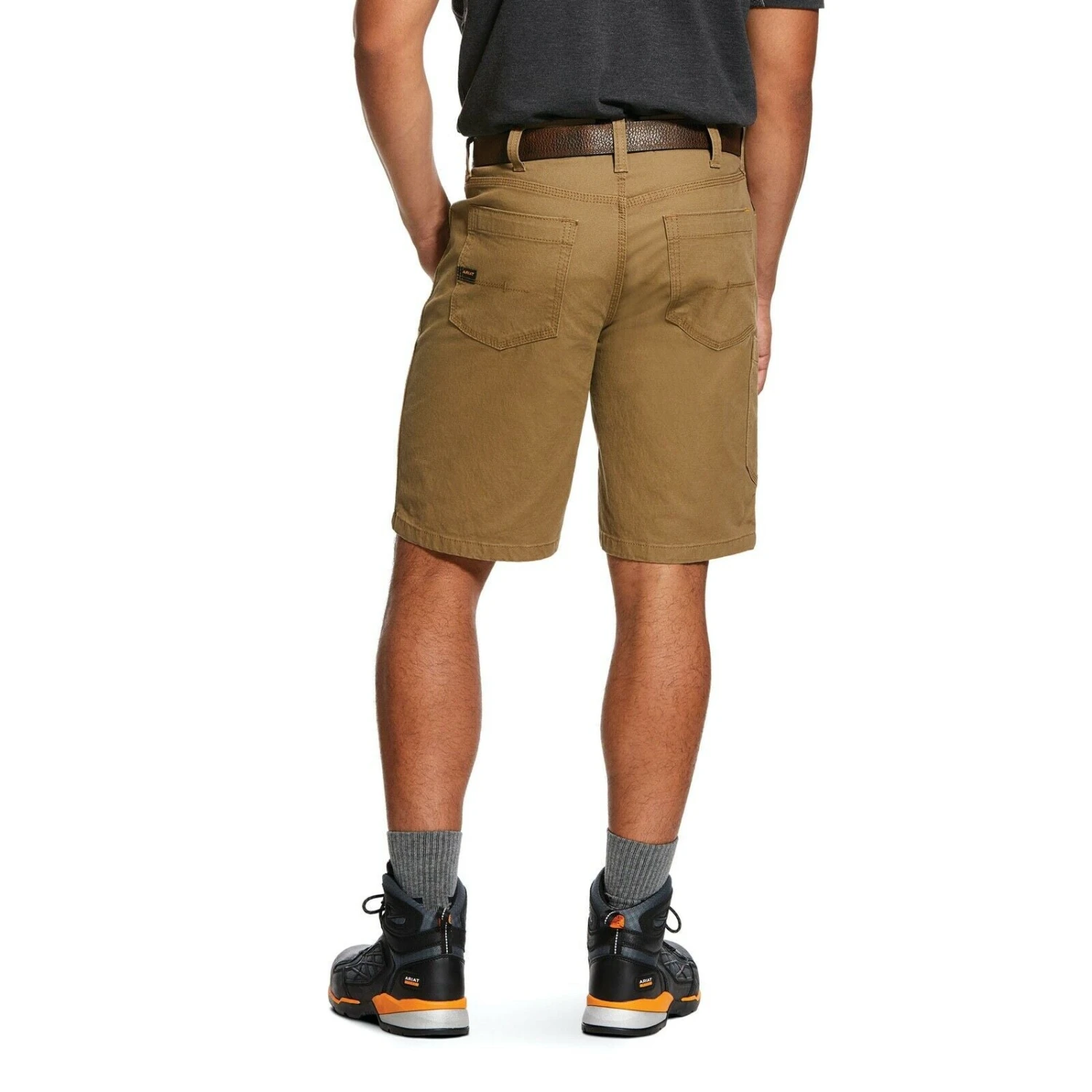 Ariat® Men's Rebar™ Khaki Made Tough DuraStretch Work Shorts 10030265 4 Ariat® Men's Rebar™ Khaki Made Tough DuraStretch Work Shorts 10030265 - Image 2