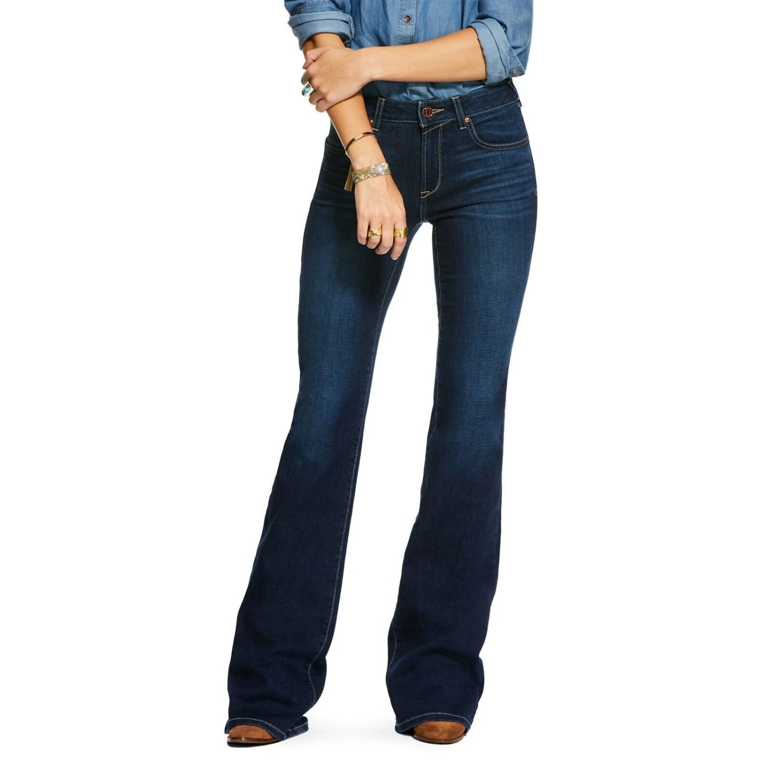 Ariat® Ladies Ultra Stretch Perfect Rise Katie Flare Jeans 10027692 4 Ariat® Ladies Ultra Stretch Perfect Rise Katie Flare Jeans 10027692 - Image 2