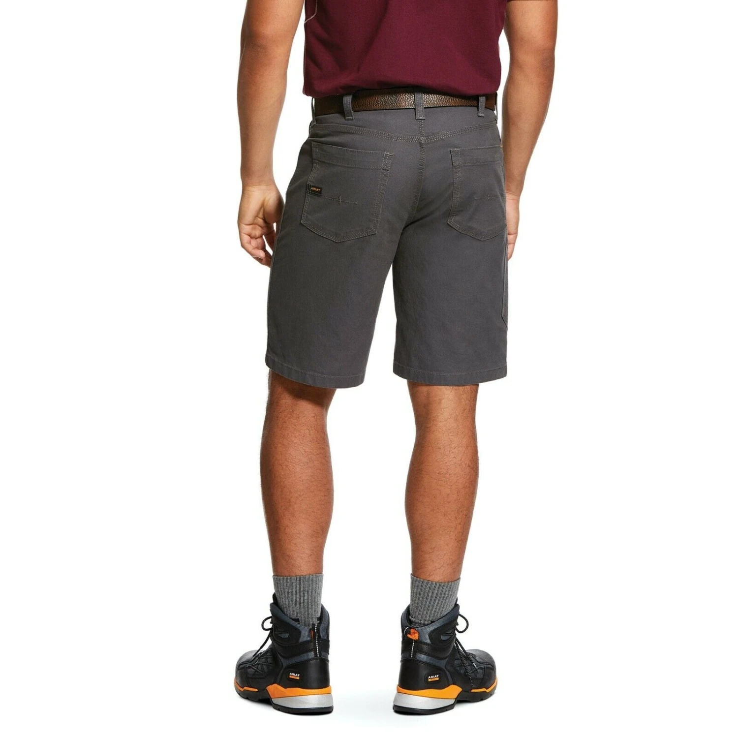 Ariat® Men's Rebar™ Grey Made Tough DuraStretch Work Shorts 10030271 4 Ariat® Men's Rebar™ Grey Made Tough DuraStretch Work Shorts 10030271 - Image 2
