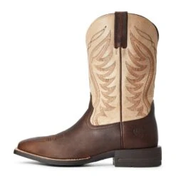 Ariat Men's AMOS Barley Brown & Tan Western Boots 10034045 -Western Cowboy Equipment 57 99ffe26d 8f39 4fab bec0 ebbf163f5580