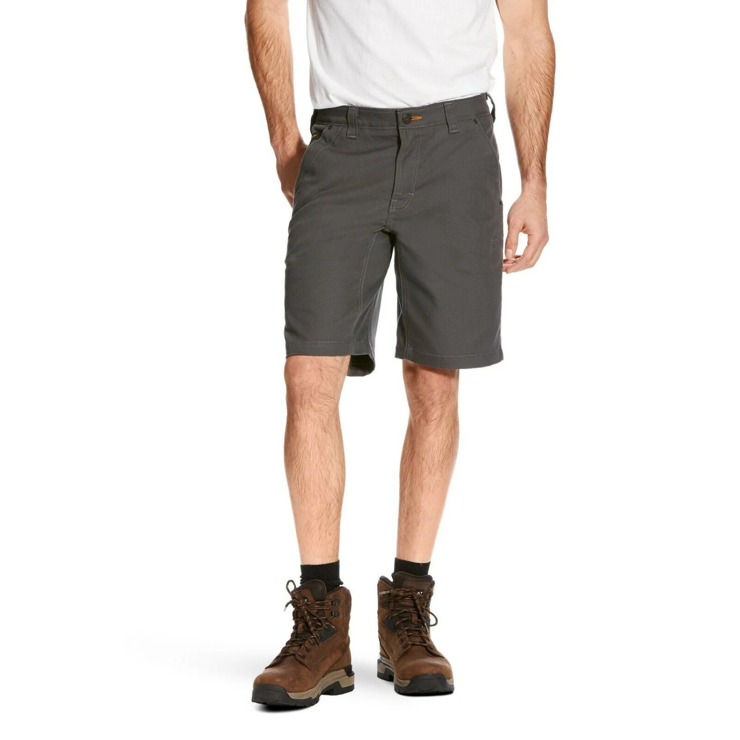Ariat® Men's Rebar Stretch Grey Utility Shorts 10025989 3 Ariat® Men's Rebar Stretch Grey Utility Shorts 10025989