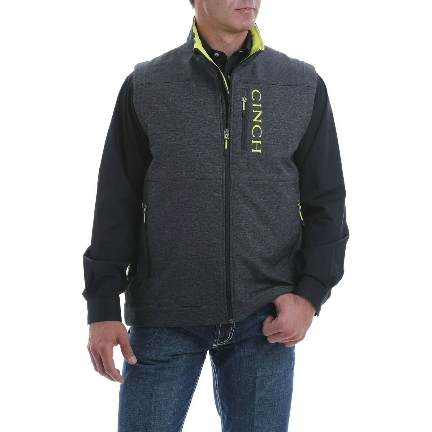 Cinch Men's Concealed Carry Charcoal Grey Bonded Vest MWV1541001 3 Cinch Men's Concealed Carry Charcoal Grey Bonded Vest MWV1541001