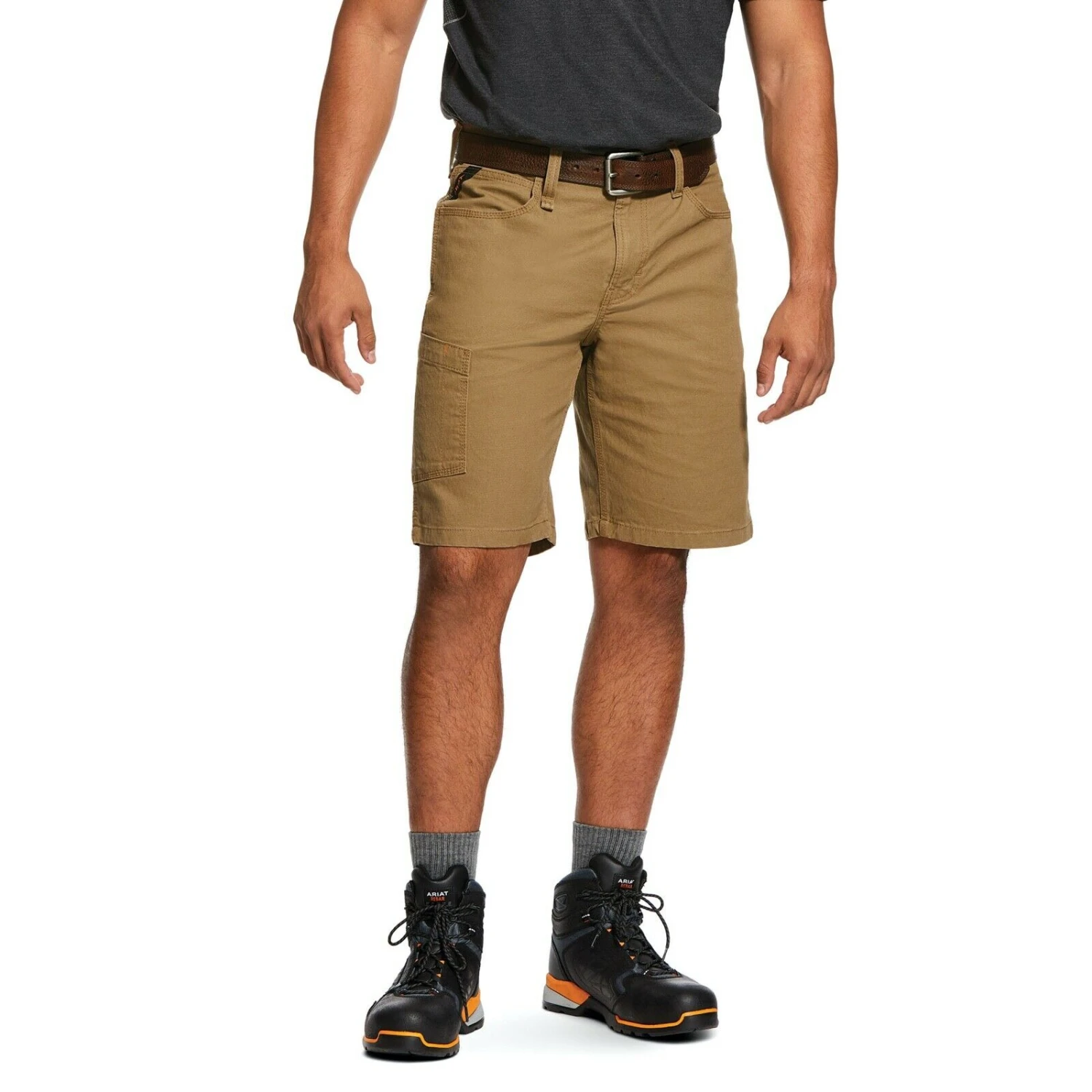 Ariat® Men's Rebar™ Khaki Made Tough DuraStretch Work Shorts 10030265 3 Ariat® Men's Rebar™ Khaki Made Tough DuraStretch Work Shorts 10030265