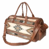 American Darling Tan Leather And Aztec Duffel Bag ADBG605F -Western Cowboy Equipment 605f