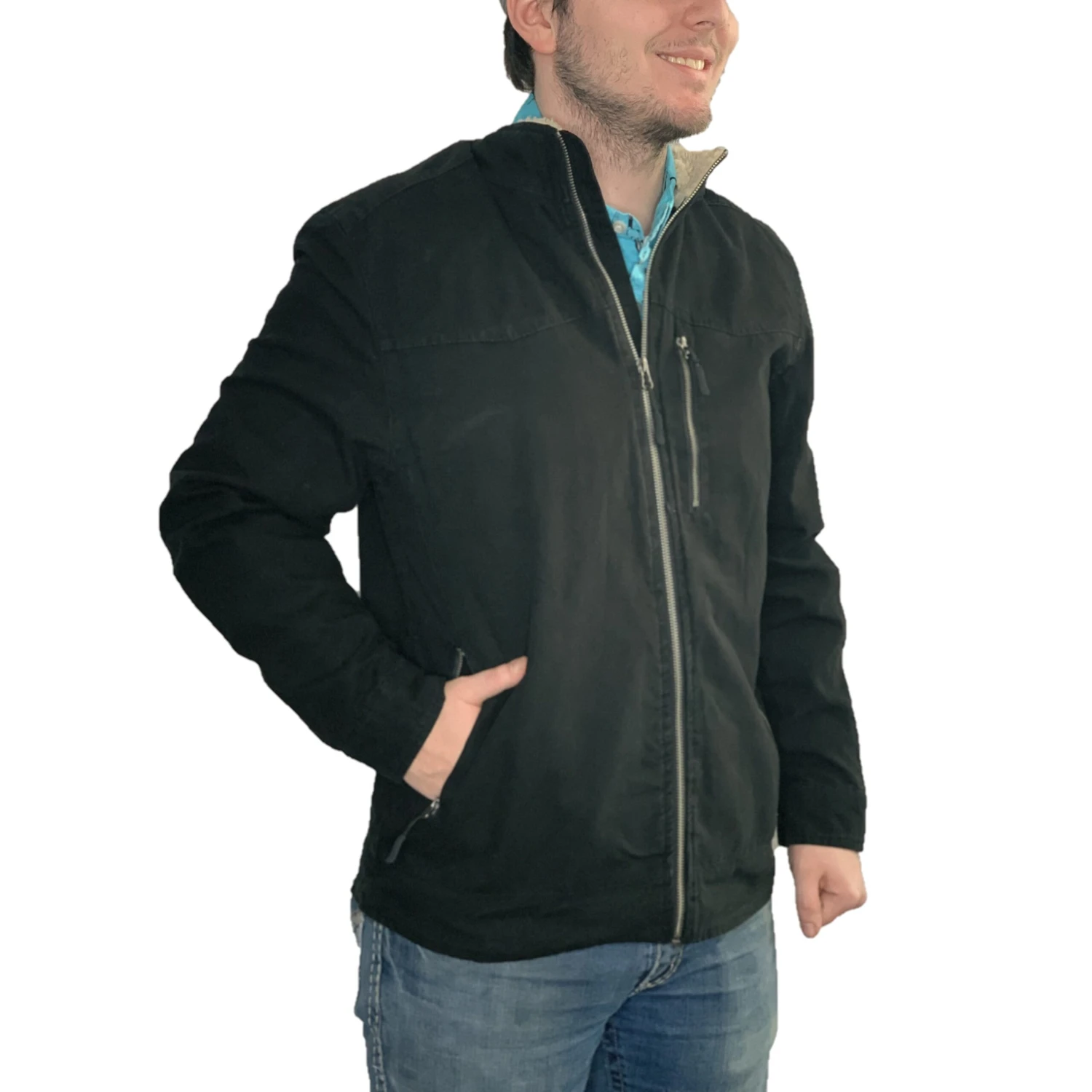 Powder River Men's Brushed Cotton Canvas Black Jacket 92-1026-01 3 Powder River Men's Brushed Cotton Canvas Black Jacket 92-1026-01