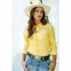 Cruel Denim® Ladies Yellow Lace Button Down Shirt CTW7295005 -Western Cowboy Equipment 987654321123456