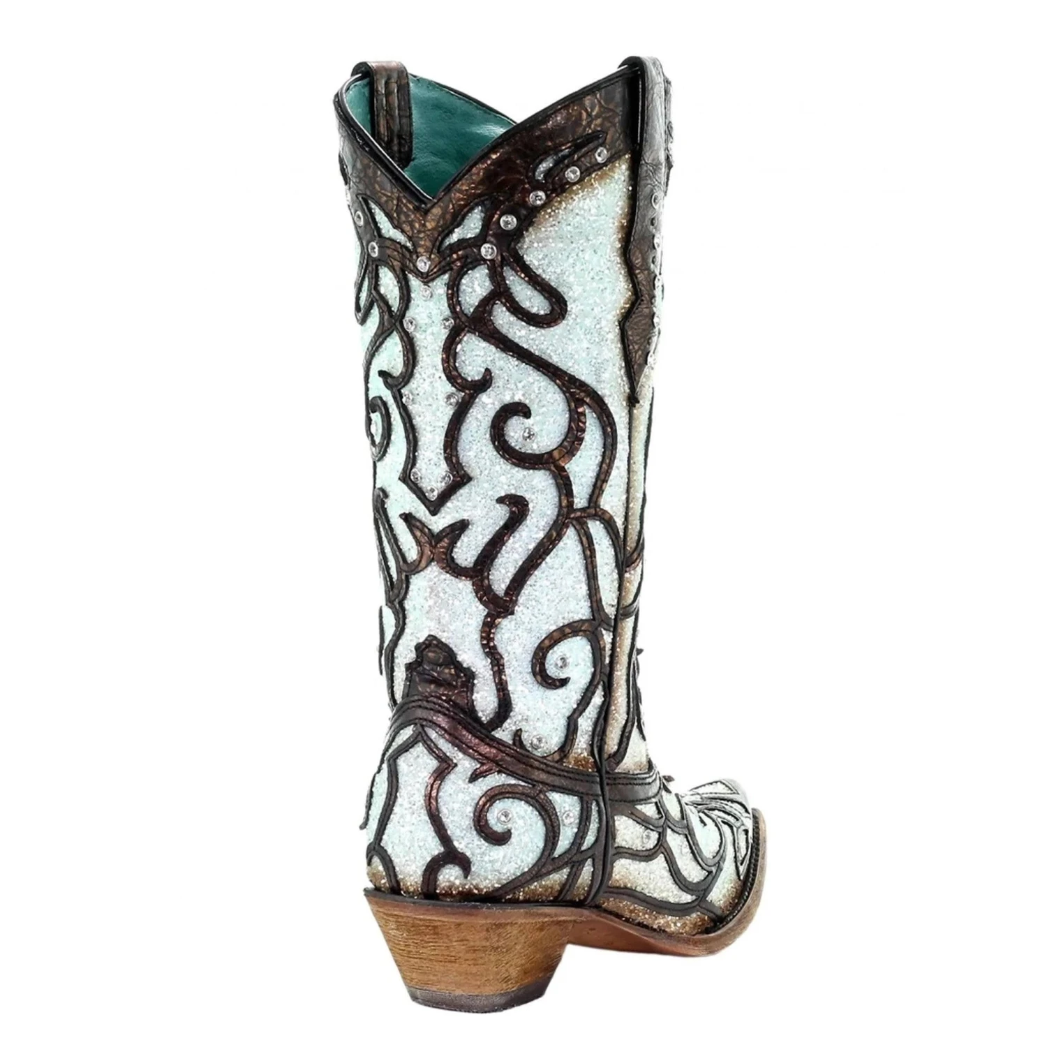Corral Boots Corral Ladies Sky Blue Inlay And Studded Western Boots C3460 5 Corral Boots Corral Ladies Sky Blue Inlay And Studded Western Boots C3460 - Image 3