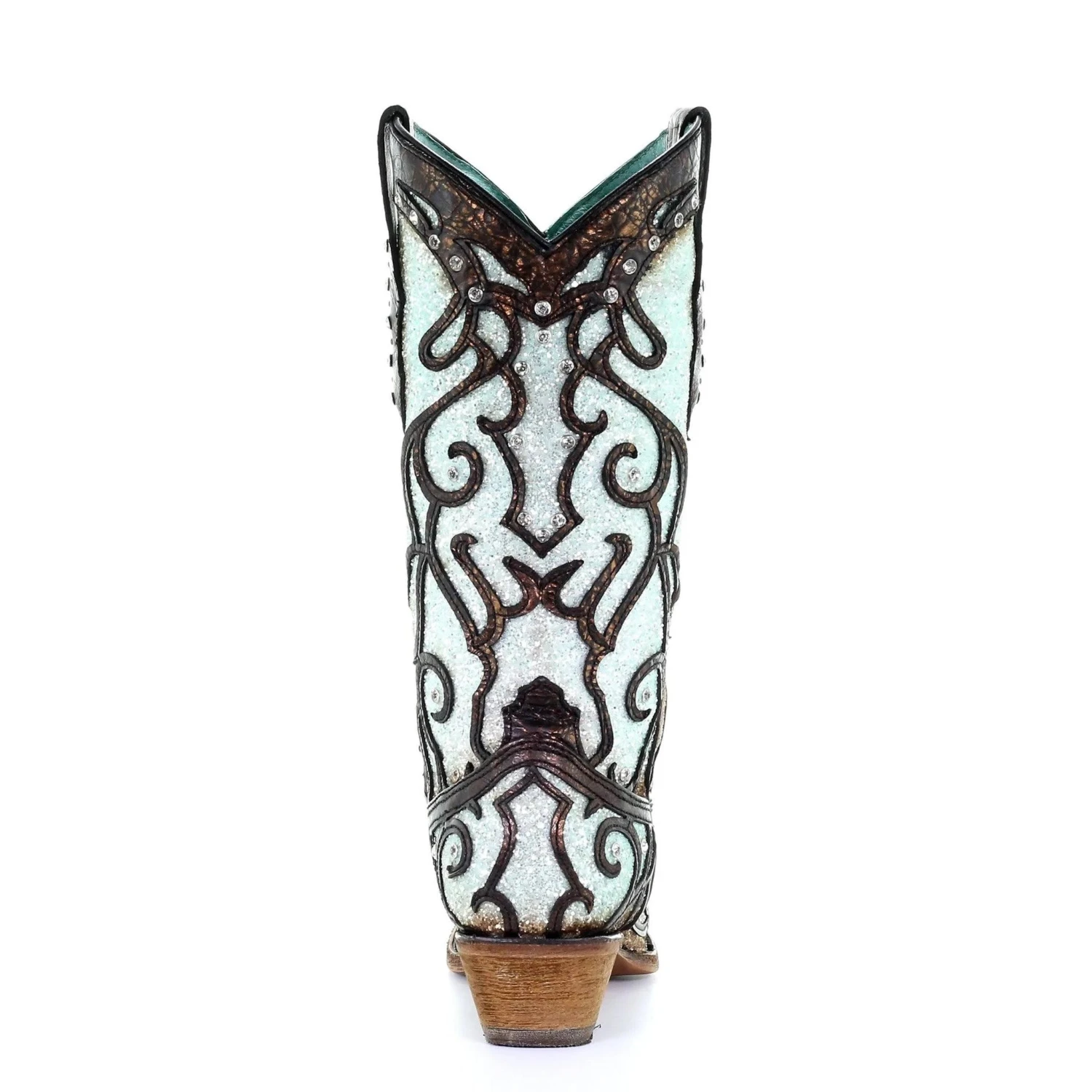 Corral Boots Corral Ladies Sky Blue Inlay And Studded Western Boots C3460 6 Corral Boots Corral Ladies Sky Blue Inlay And Studded Western Boots C3460 - Image 4