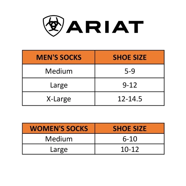 Ariat® Unisex Western Bootie 3/4 Crew Socks AR2444-002 4 Ariat® Unisex Western Bootie 3/4 Crew Socks AR2444-002 - Image 2