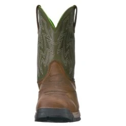 Ariat® Men's Rebar Flex Western H2O Rye Brown & Green Boots 10021485 -Western Cowboy Equipment Ariat 10021485 2