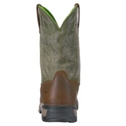 Ariat® Men's Rebar Flex Western H2O Rye Brown & Green Boots 10021485 -Western Cowboy Equipment Ariat 10021485 4