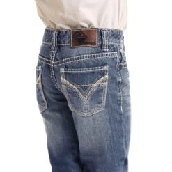 Rock & Roll Denim Children's Medium Wash Bootcut Jeans BB-9576 -Western Cowboy Equipment BB 9576 AZ